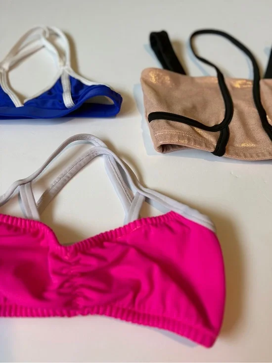 Kids Dance Bra Tops set of 3 - child intermediate
