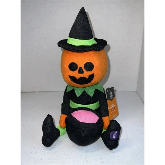 Hyde & Eek! Target Halloween Animated Stirring Pumpkin Witch Motion Plush NWT