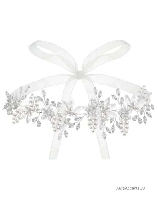 Rhinestone Wedding Belt Sash for Bride Dress Gowns Crystal Organza Belt