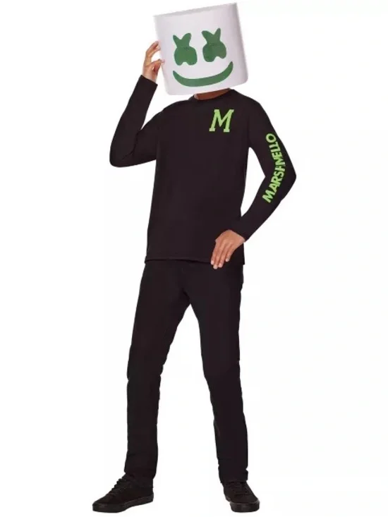 Kids Glow in the Dark Marshmello Costume Kit