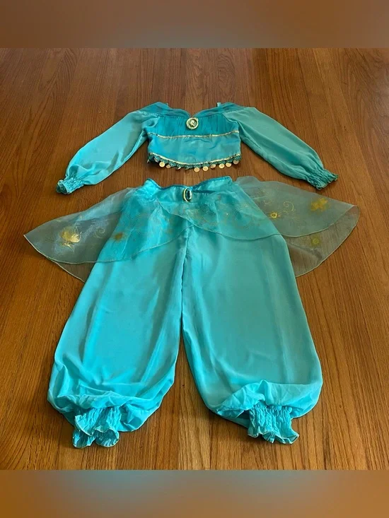 Disney Store Princess Jasmine Costume with Gold Accents