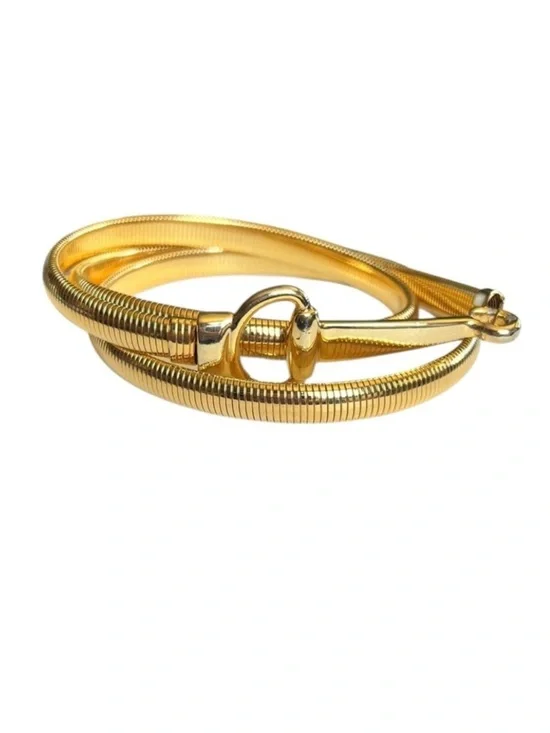 Vintage Gold Slinky Rope Metal Belt MCM Glam Retro 60s