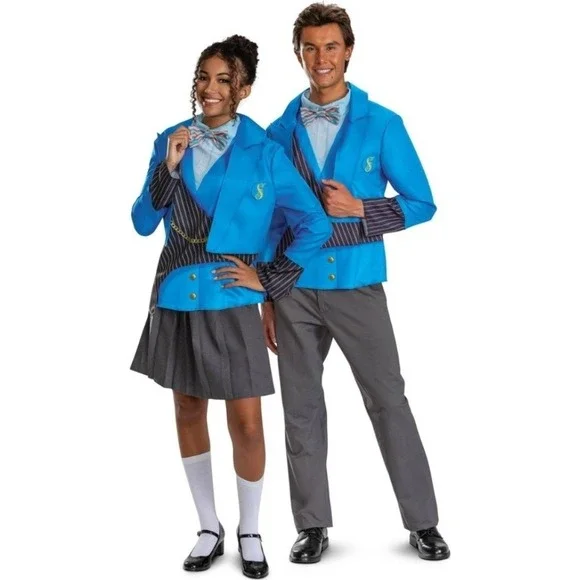 Disguise Wicked Shiz Costume Kit Girls Mens‎ Blue School Uniform Jacket Bow Tie