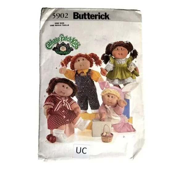 Butterick Sewing Pattern 5902 Cabbage Patch Kids Doll Clothes Bunny Costume 16