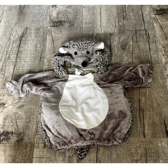 Target Hedgehog Infant Costume Brown Plush Hooded One Piece 6-12 Months‎