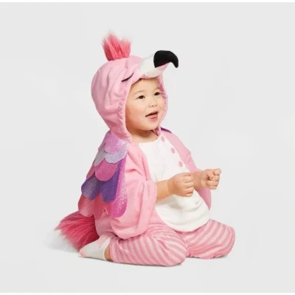 Baby Pink Flamingo Halloween Costume 12-18 Months Excellent condition