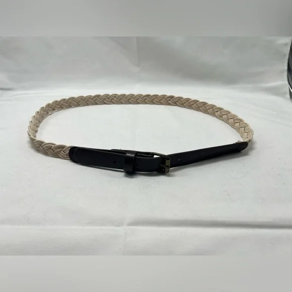 Macrame and leather belt