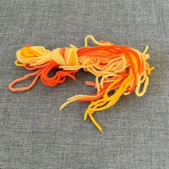 Orange and Yellow Needlepoint Thread Yarn