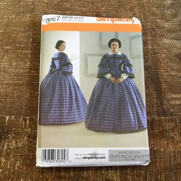 Simplicity Sewing Pattern 3727 Southern Belle Promenade Dress GWTW 8-14 UNCUT