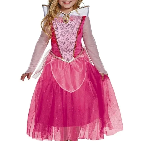 Disney Sleeping Beauty Pink and White Princess Costume for Kids