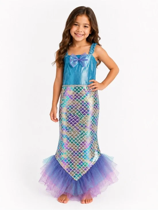 Girls Mermaid Princess Costume Dress | Size M