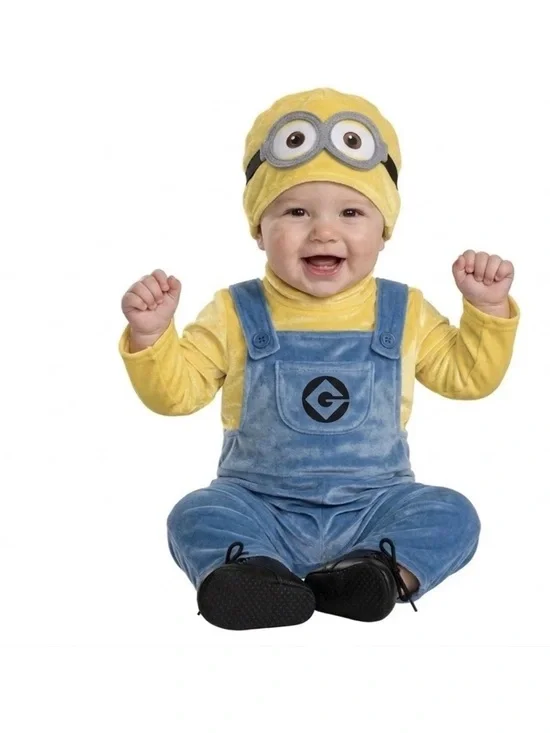 Minion-Inspired Yellow & Blue Baby Costume - Kids Halloween 12-18 months