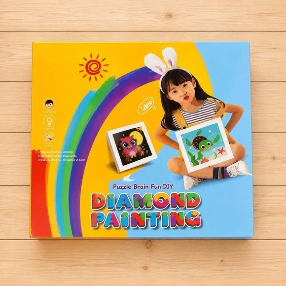 DIY Diamond Painting Kit for Kids Complete Craft Set Canvas Rhinestones New[A2]