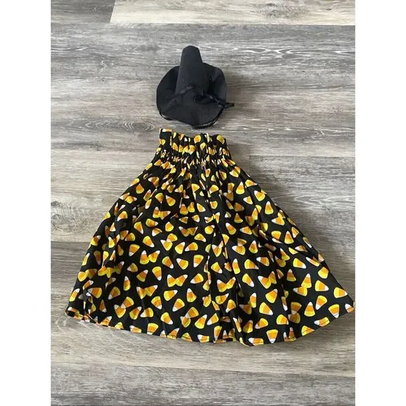 Goose clothes outfit - Halloween candy corn  w/hat for 24-27