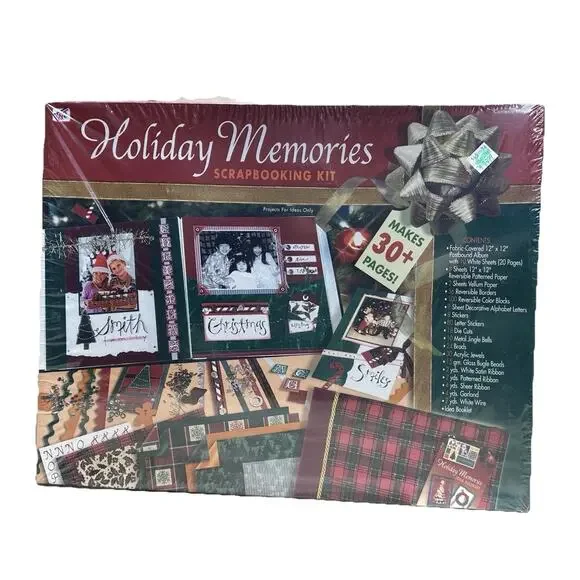 2004 Holiday Memories Scrapbooking Kit Sealed‎ NOS Makes 30 + Pages Christmas