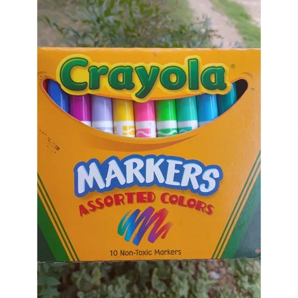 Crayola Markers Assorted Colors 10ct Vintage 2002 Binney And Smith Blue Lagoon