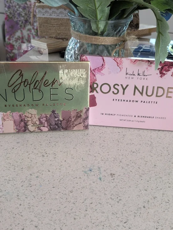 Nicole Miller Rosy Nude & Golden Nudes Eyeshadow Duo - New Bundle