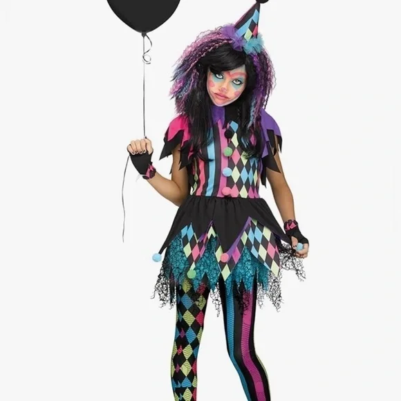 Twisted Circus Clown Girls Costume. XL (14/16) NWOT. No tights.