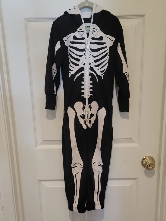 Tipsy Elves Black and White Skull Zip-Up Hoodie