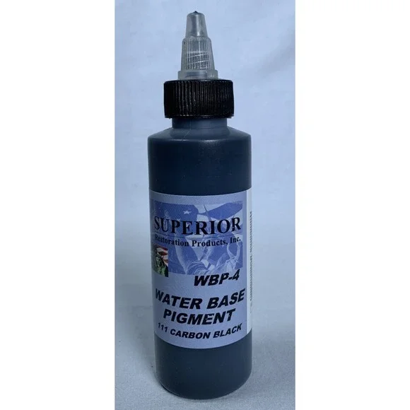Water Base Pigment 111 Carbon Black WBP-4 4 oz Vinyl Leather Carpet Dye