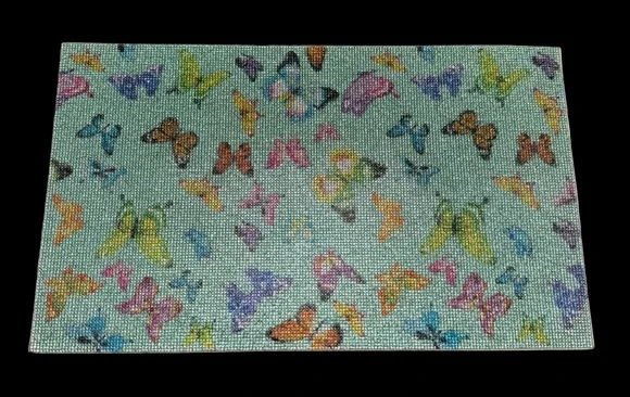 Pastel Butterfly Self-Adhesive Rhinestone Sheet 15.75 x 9.45
