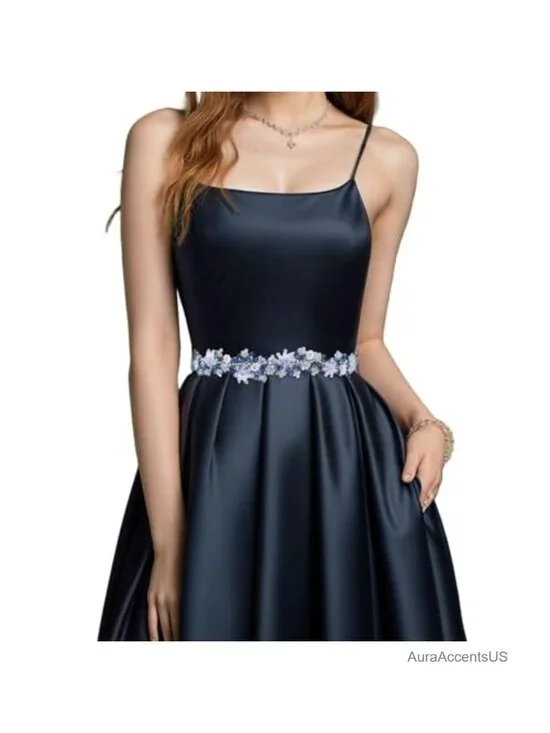 Handmade Crystal Beading Rhinestone Wedding Bridal Belt for Formal Dress Sash