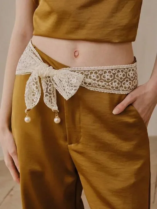 Lace Bow Waist Belt P114