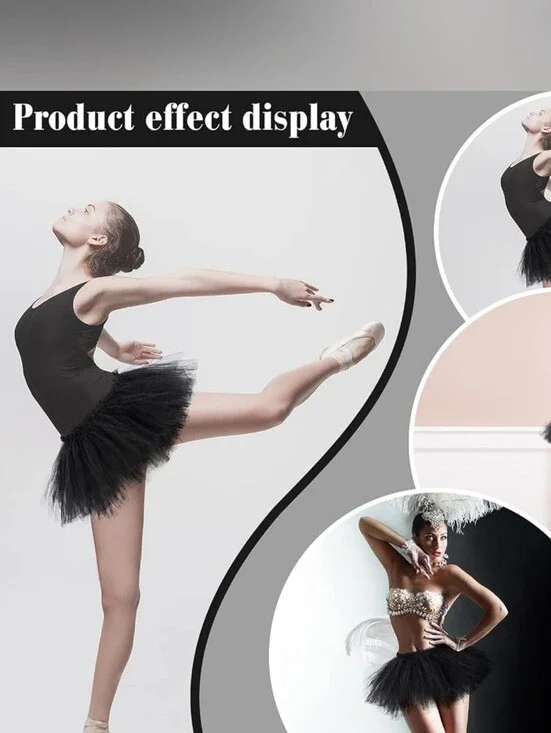 Black 5 Layered Tulle Skirt