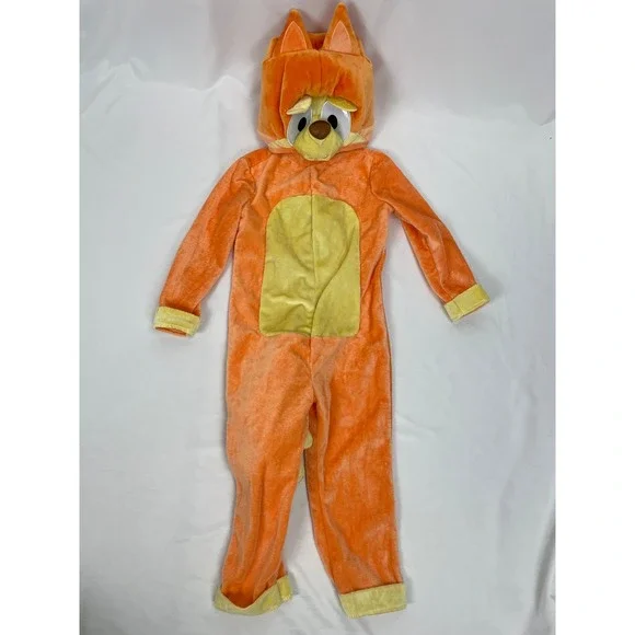 Spirit Halloween Toddler 2T Bluey Bingo Costume Orange Plush Halloween Dress Up