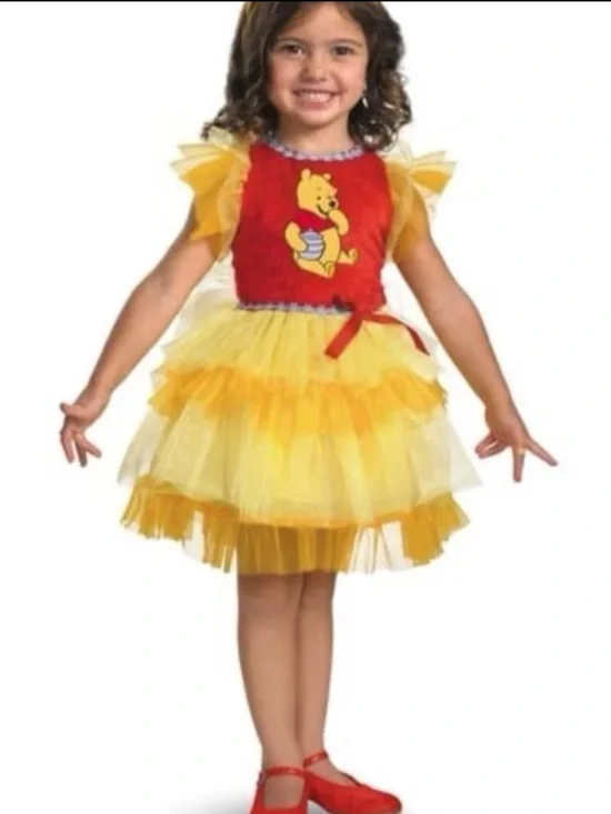 Disney Winnie the Pooh Halloween Costume tutu girls size 4-6X *No Headband*