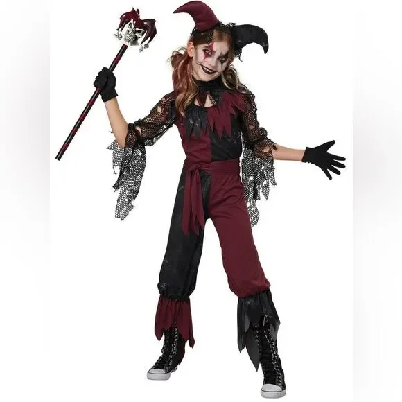 Spirit Halloween small kids pyscho jester costume