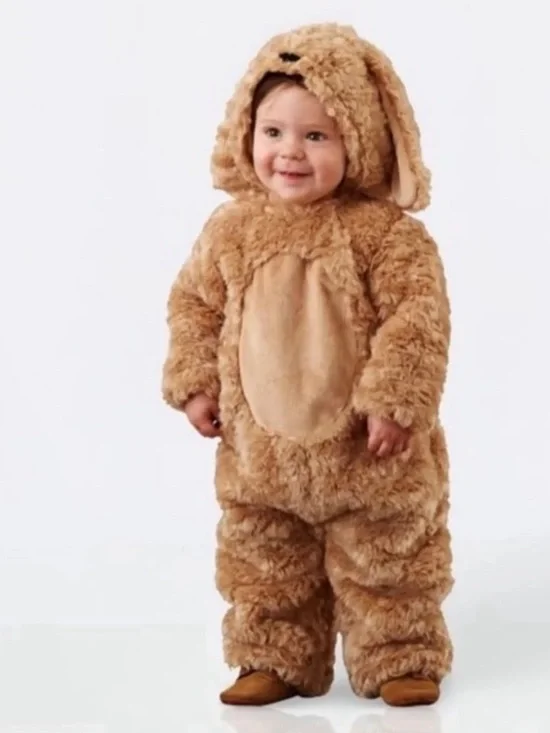 Pottery Barn Kids Baby Dog Halloween Costume 6-12M Very Fluffy Plush Puppy