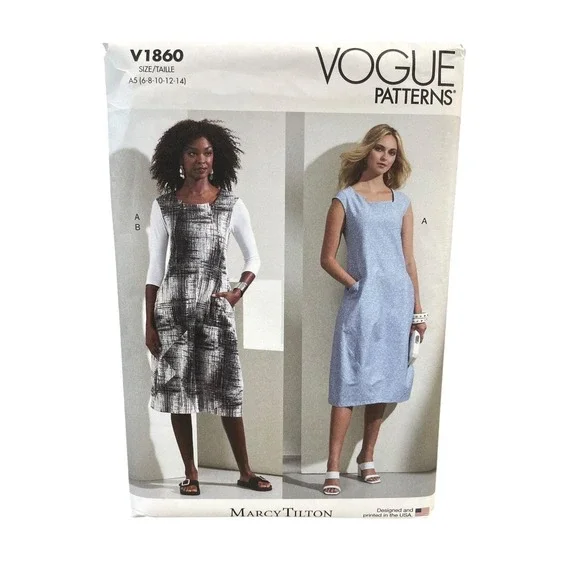 Vogue V1860 Misses Dress Knit Top‎ Marcy Tilton Size 6-14 Modern