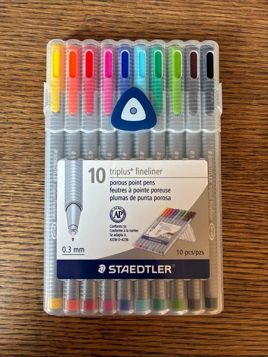 Staedtler triplus fineliner 10-color pen set
