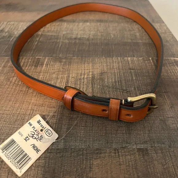 Bevel Women’s NM plate‎ Brown Leather Equestrian Belt Size 32