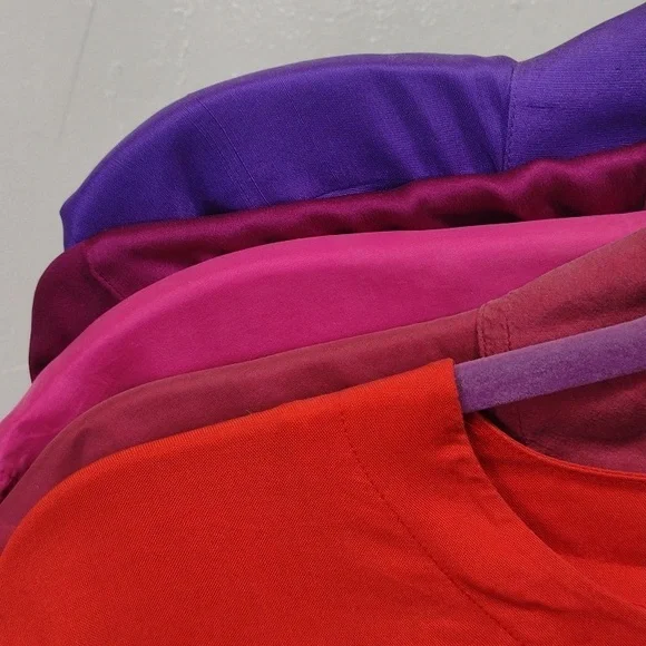 Silk Upcycle Challenge 5 Red Range 100% Silk Tops Bundle