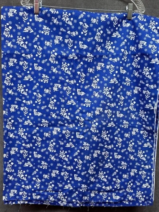 Vintage Wamsutta Christmas fabric blue 6 yards