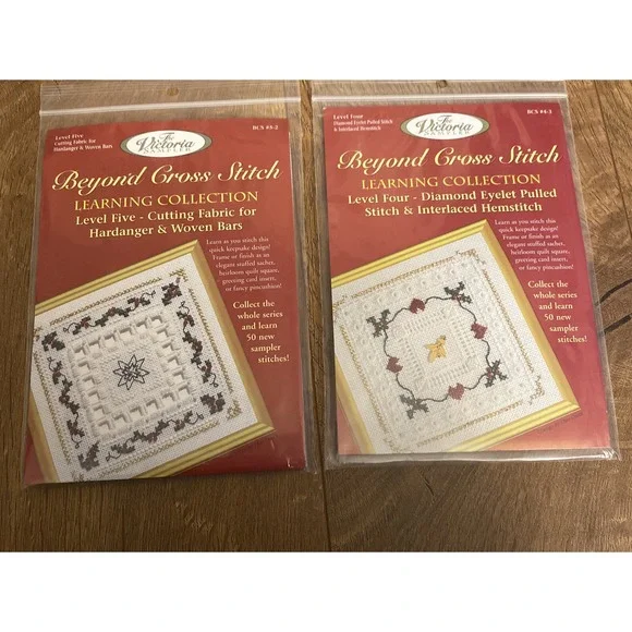 The Victoria Sampler‎ Cross Stitch Learning Collection Kit Set Of 2