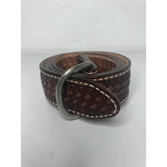 Vtg Torel 565 Top Grain Cowhide Belt Sz 39 Brown Tooled Leather Belt Texas