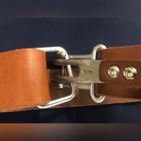 Vintage equestrian rate Ralph Lauren Leather Men’s Strap Brown Silver Hardware