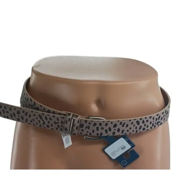 Universal Thread Belt Brown Animal Print Faux Leather Womens Size Small