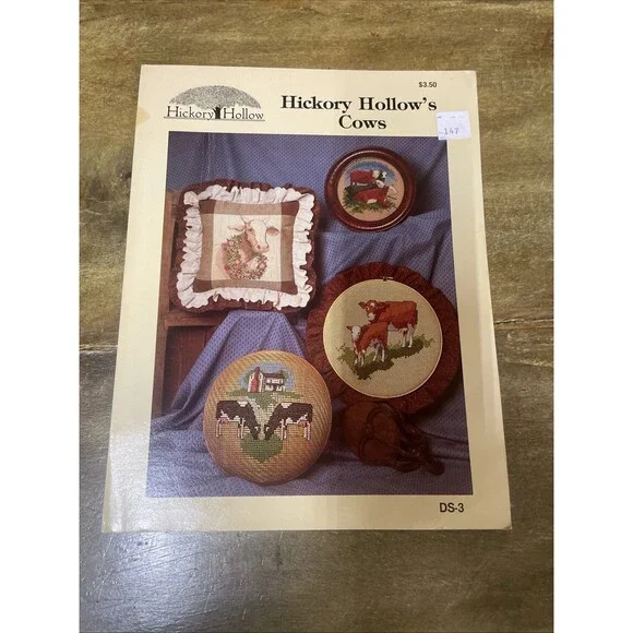Vintage Cross Stitch Patterns, Cows DS 3 by Diane Selby, Hickory Hollow