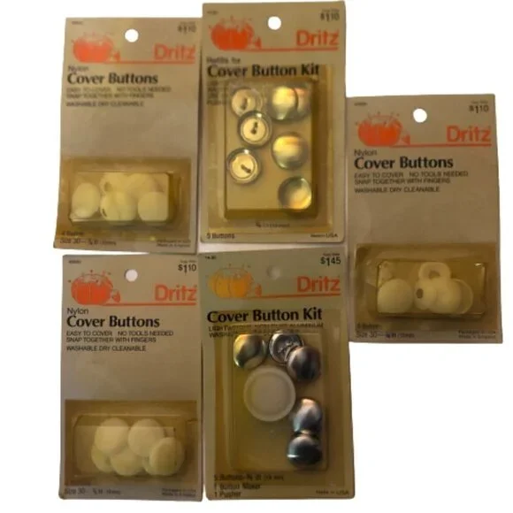 🛒 $5 - 5 packs Dritz Button Covers #2506