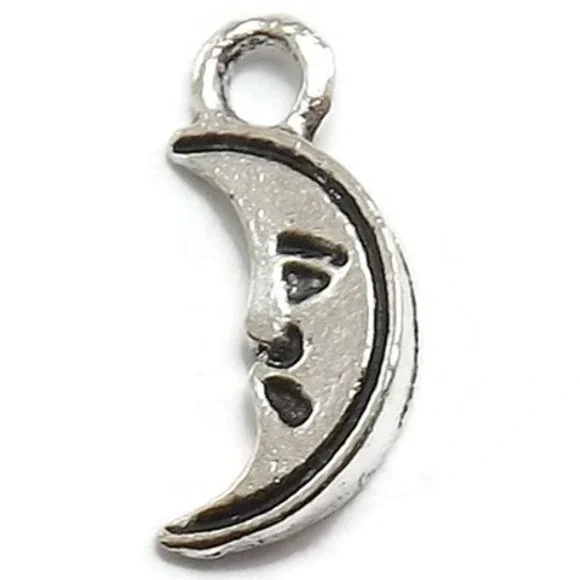 20pcs Small Moon Charms, jewelry making supplies‎