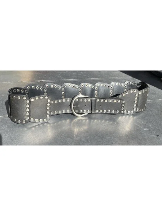 Vintage Y2K No Boundaries Thick Studded Faux Leather Belt Size L/XL