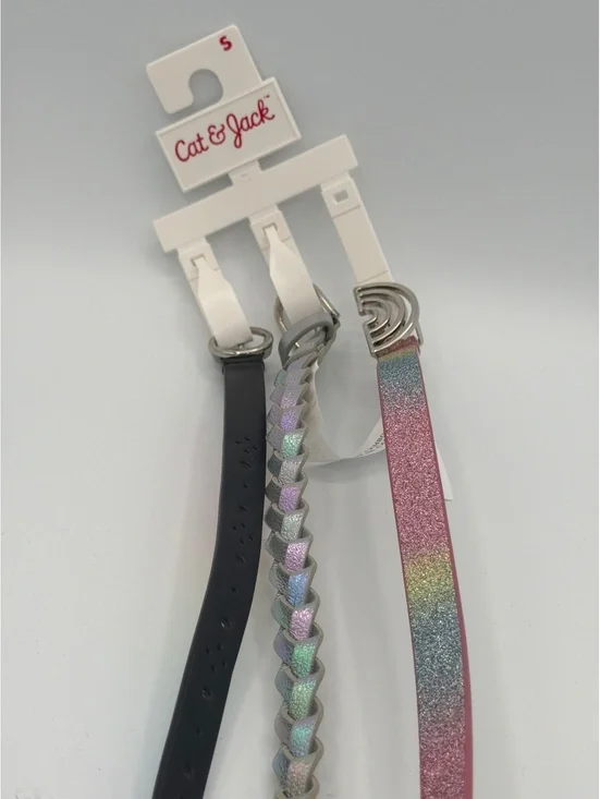 Cat & Jack Girls' 3-Pack Belts, Size Small