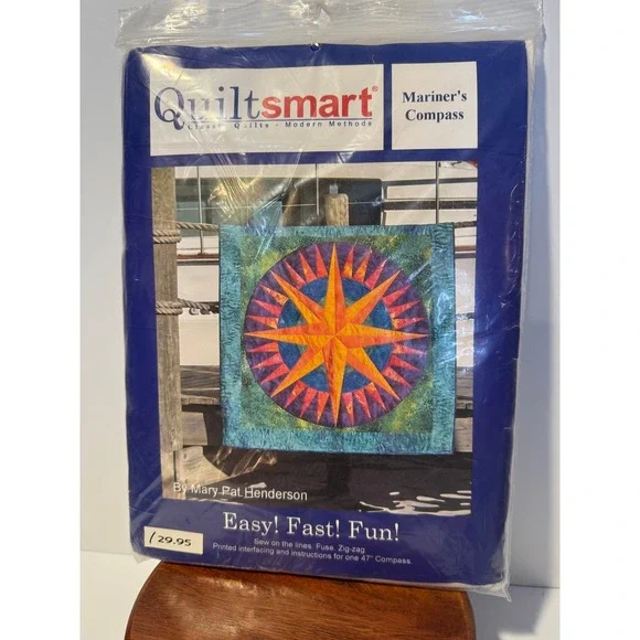 Quiltsmart Mariners Compass Quilt‎ Kit Interfacing Panels Sewing Pattern