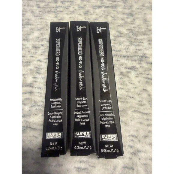 IT‎ Cosmetics Superhero No Tug Shadow Stick Gallant Gold Smooth Longwear 3 Pack