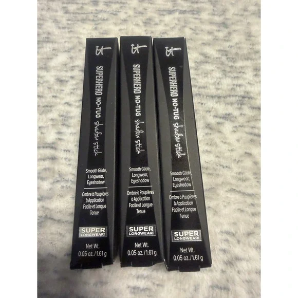 IT Cosmetics Superhero No Tug Shadow‎ Stick Gallant Gold Smooth Longwear 3 Pack