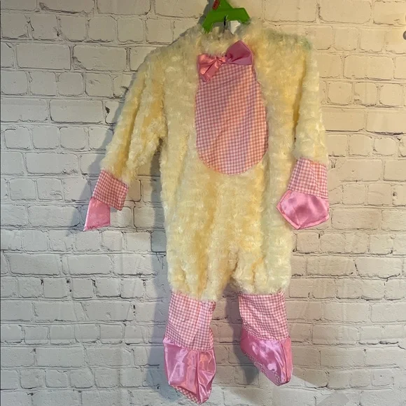 12-18 month Adorable Fuzzy Lamb Costume with Pink Accents. New with tags